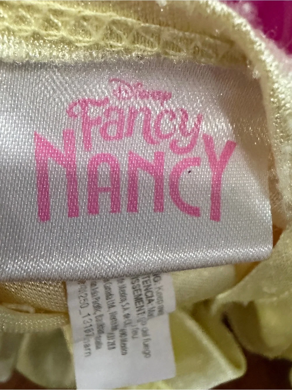 Disney Fancy Nancy Kids Pink & Cream Tulle Princess Costume Dress Sz 6 - Picture 3 of 7